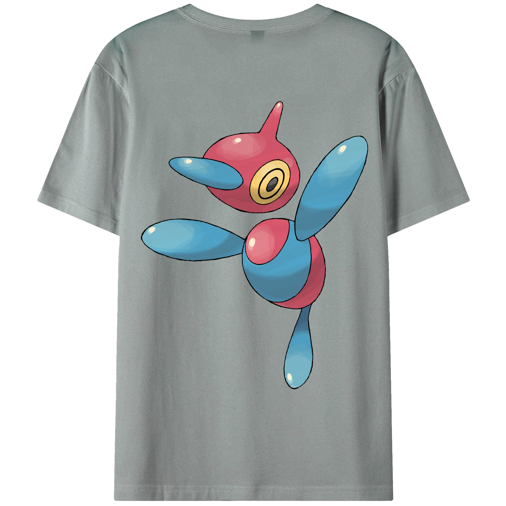 （画像用） ポケットモンスター Pokémon 綿100％ メンズ半袖Tシャツ（バックプリント） 通気性
